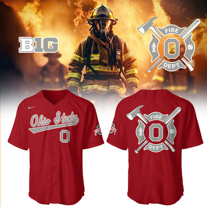 Ohio State Baseball x Firefighter Appreciation Night Jersey-LL250317016
