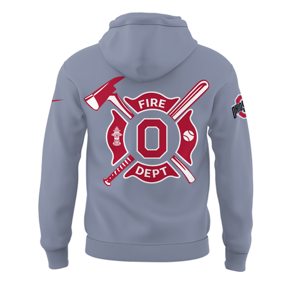 Ohio State Baseball x Firefighter Appreciation Night Hoodie-LL2503171001