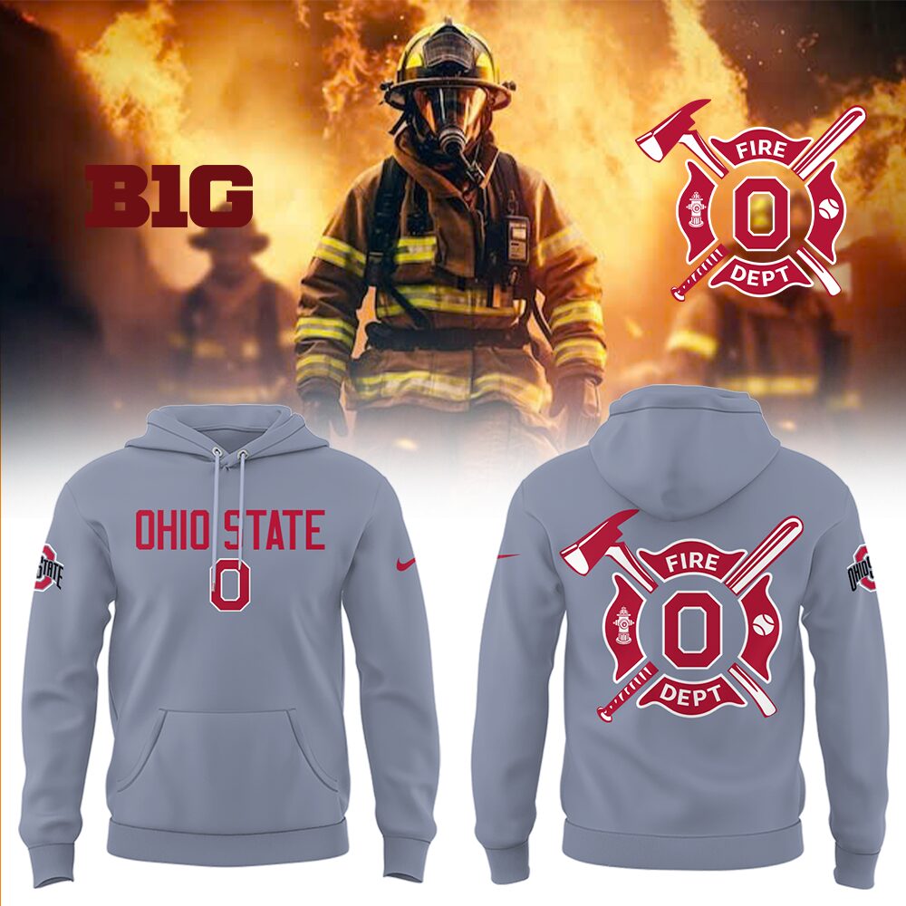 Ohio State Baseball x Firefighter Appreciation Night Hoodie-LL2503171001