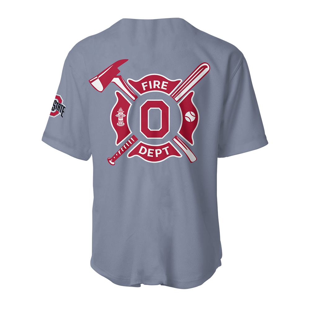 Ohio State Baseball x Firefighter Appreciation Night Jersey-LL2503171002