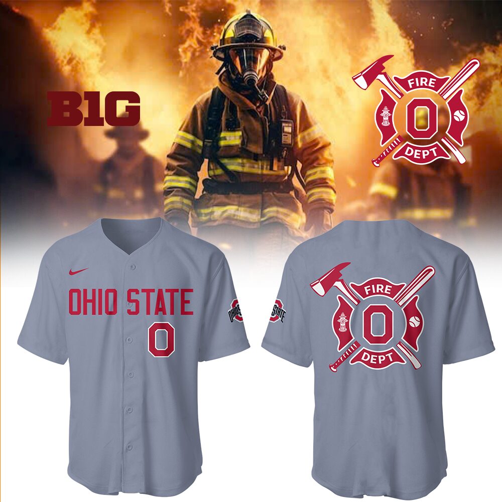 Ohio State Baseball x Firefighter Appreciation Night Jersey-LL2503171002