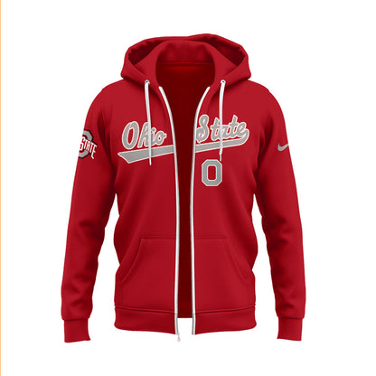 Ohio State Baseball x Firefighter Appreciation Night Zip Hoodie-LL250320015