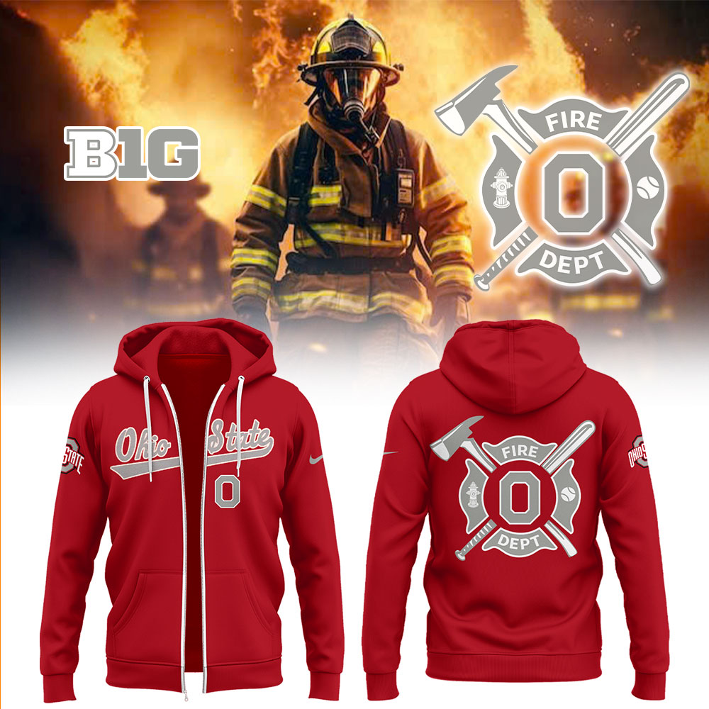 Ohio State Baseball x Firefighter Appreciation Night Zip Hoodie-LL250320015