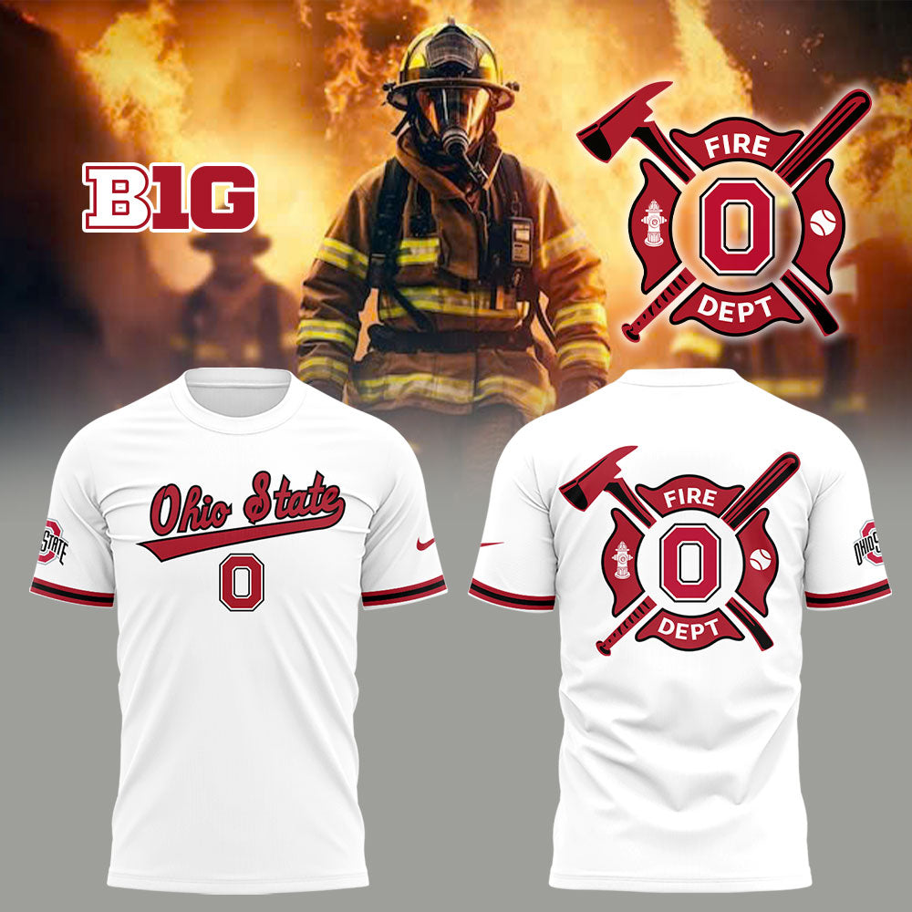 Ohio State Baseball x Firefighter Appreciation Night TShirt -LL250320016