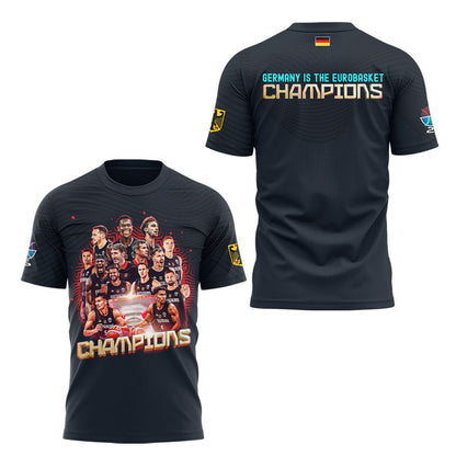 Limited Edition FIBA EuroBasket 2025 Champions Tshirt
