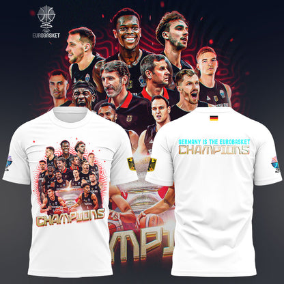 Limited Edition FIBA EuroBasket 2025 Champions Tshirt