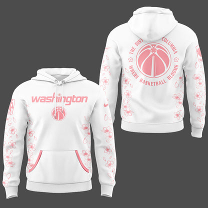 Washington Wizards Merch - Cherry Blossom Hoodie - City In Bloom Collecions