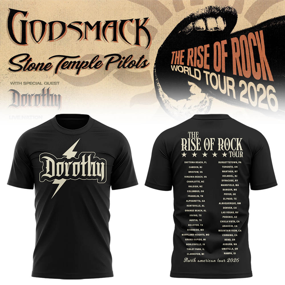 Limited Edition “The Rise Of Rock” Tour 2026 Tshirt