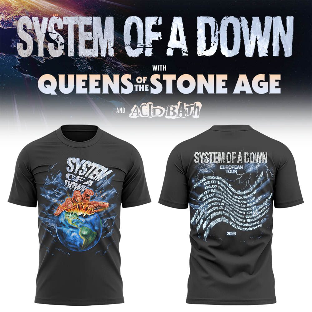 Limited Edition SOAD UK & Europe Stadium Tour 2026 T-Shirt