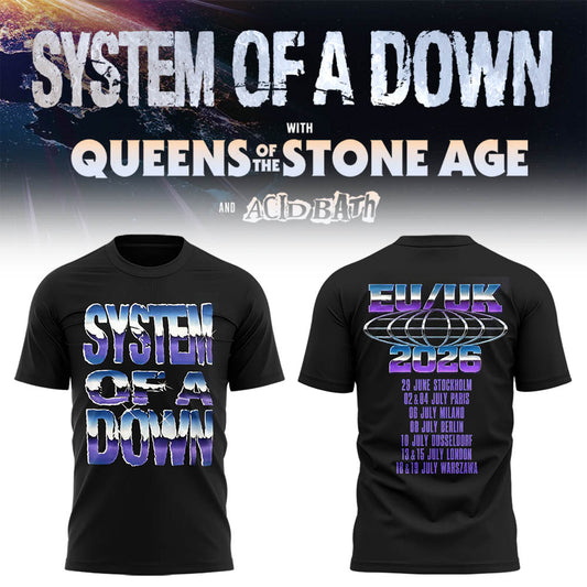 Limited Edition SOAD UK & Europe Stadium Tour 2026 T-Shirt