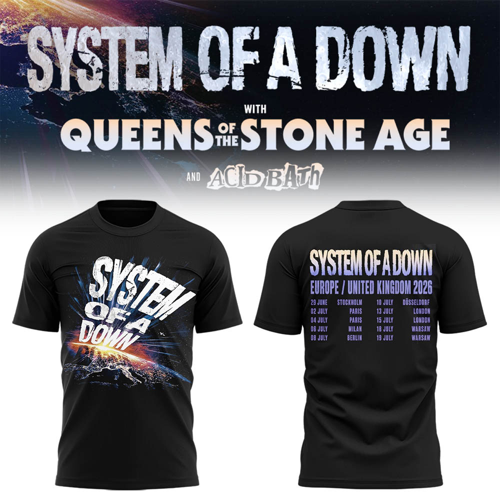 Limited Edition SOAD UK & Europe Stadium Tour 2026 T-Shirt