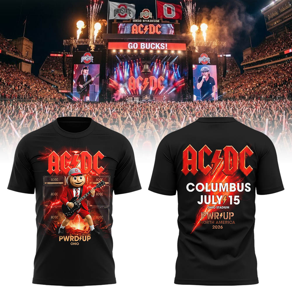 Limited Edition POWER UP Tour 2026 At Ohio Stadium TShirt