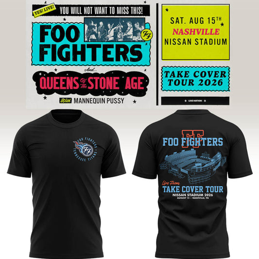 FF 🎸🎤 "Take Cover Tour 2026" in Nashville,TN TShirt-LL260816007