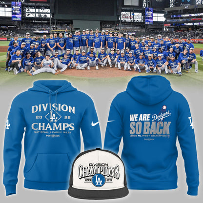 Los Angeles Dodgers 2025 NL West Division Champions Limited Hoodie