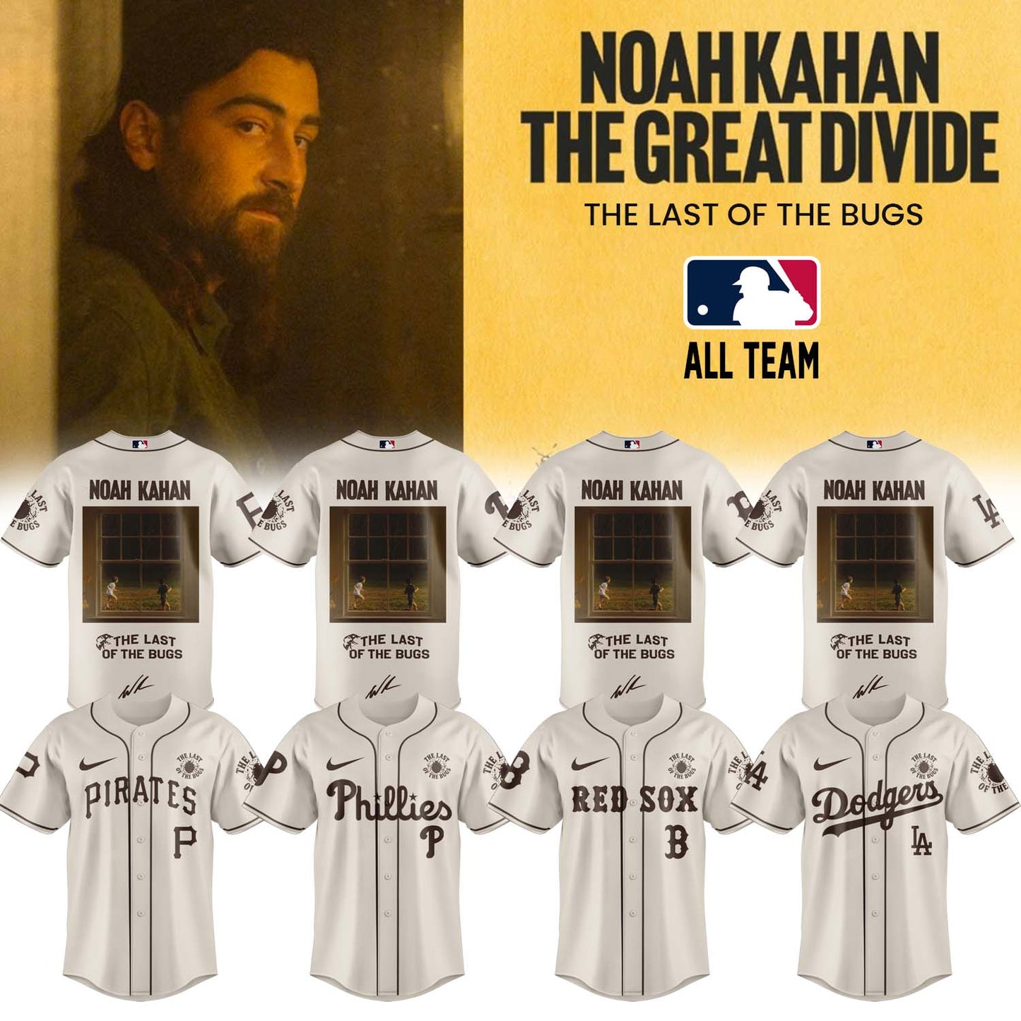 Noah Kahan “The Great Divide: The Last Of The Bugs” Album 2026 Limited Edition Signature – Jersey
