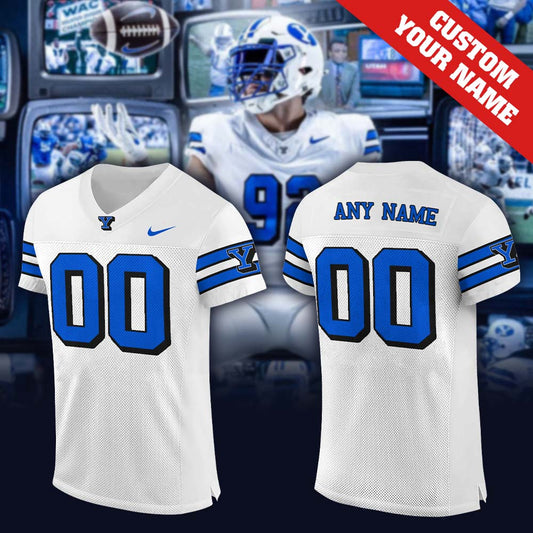 BYU Football White 1996 Throwback Limited Custom Jersey-MPU07032402