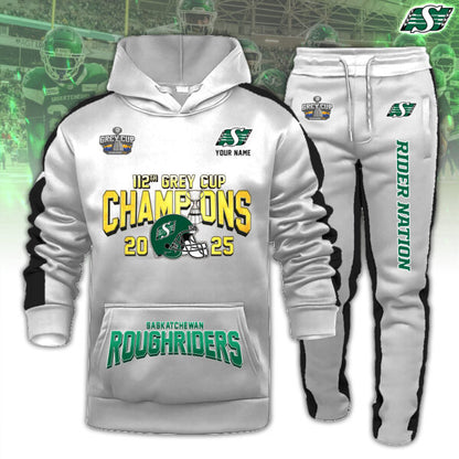 Saskatchewan Roughriders 112th Grey Cup champion White Hoodie
