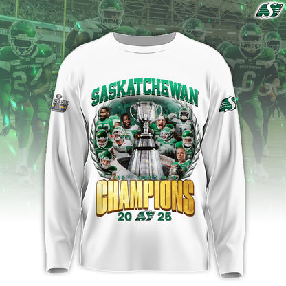 Saskatchewan Roughriders 112th Grey Cup champion White Long Sleeve