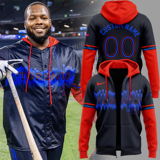 Limited Edition Blue Jays City Connect Custom Zip Hoodie-ND04042504