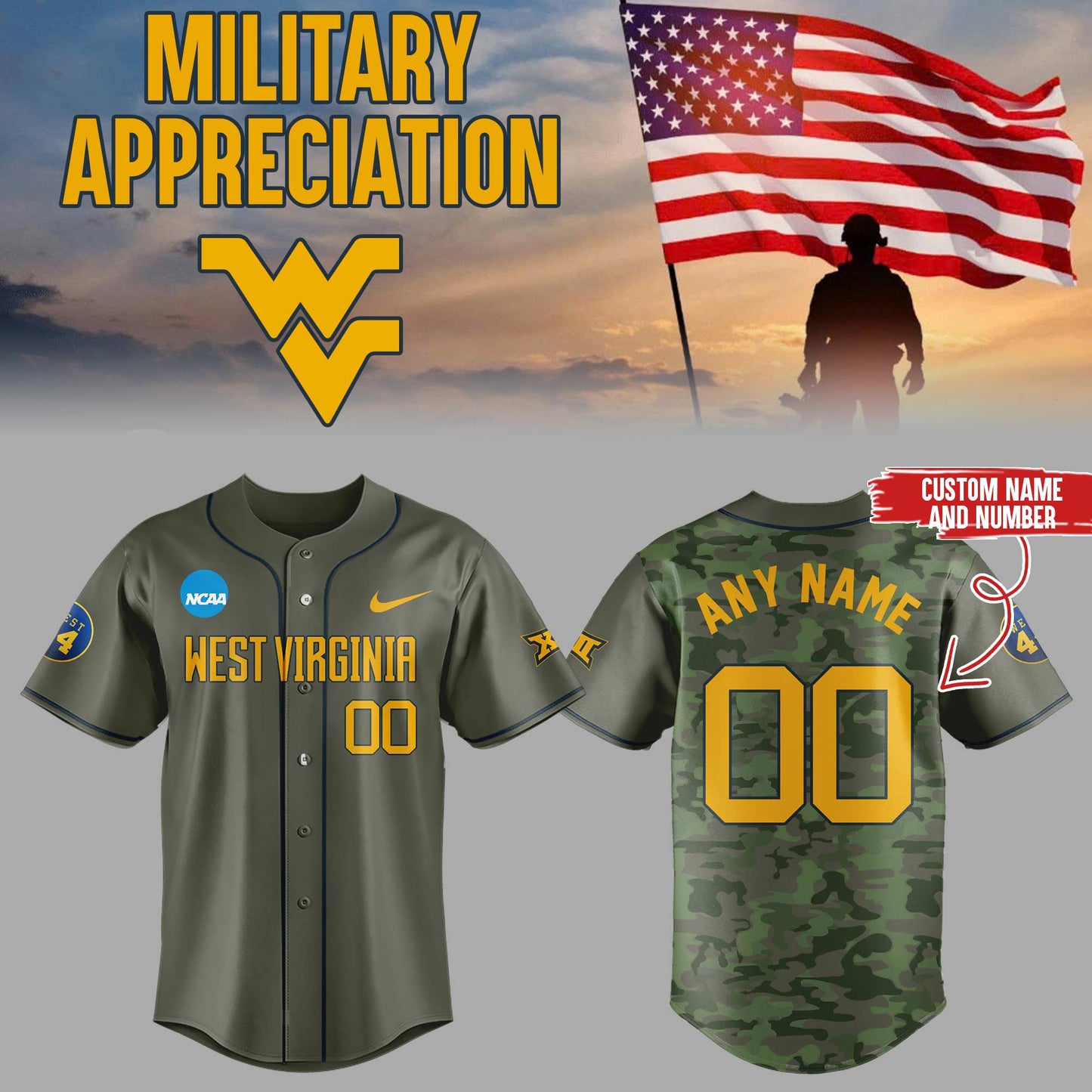 Military Appreciation Limited Edition Custom Name And Number Jersey-ND06092517