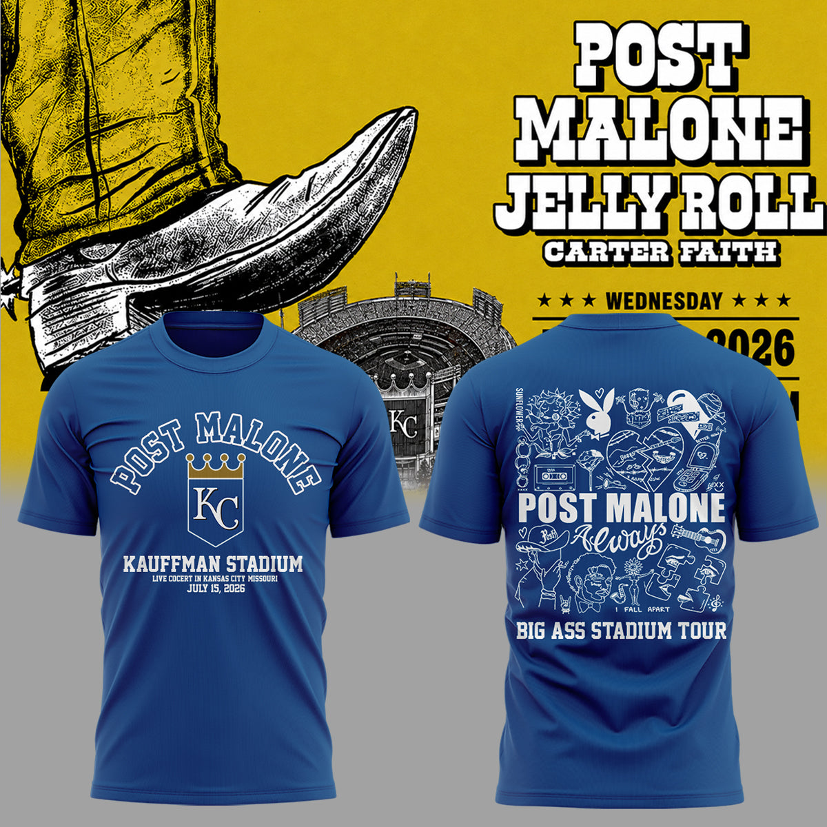 Limited Edition Big Ass Stadium Tour At Kauffman Stadium Shirt-ND07152628
