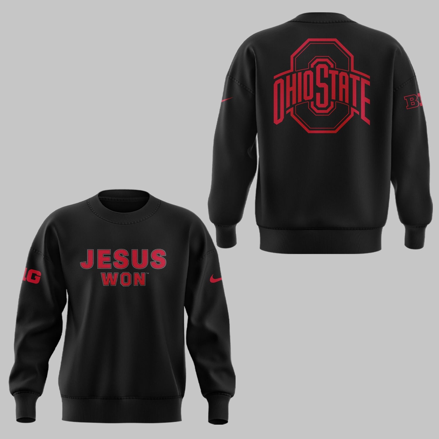 Limited Edition JESUS WON Black Sweatshirt-ND090925110