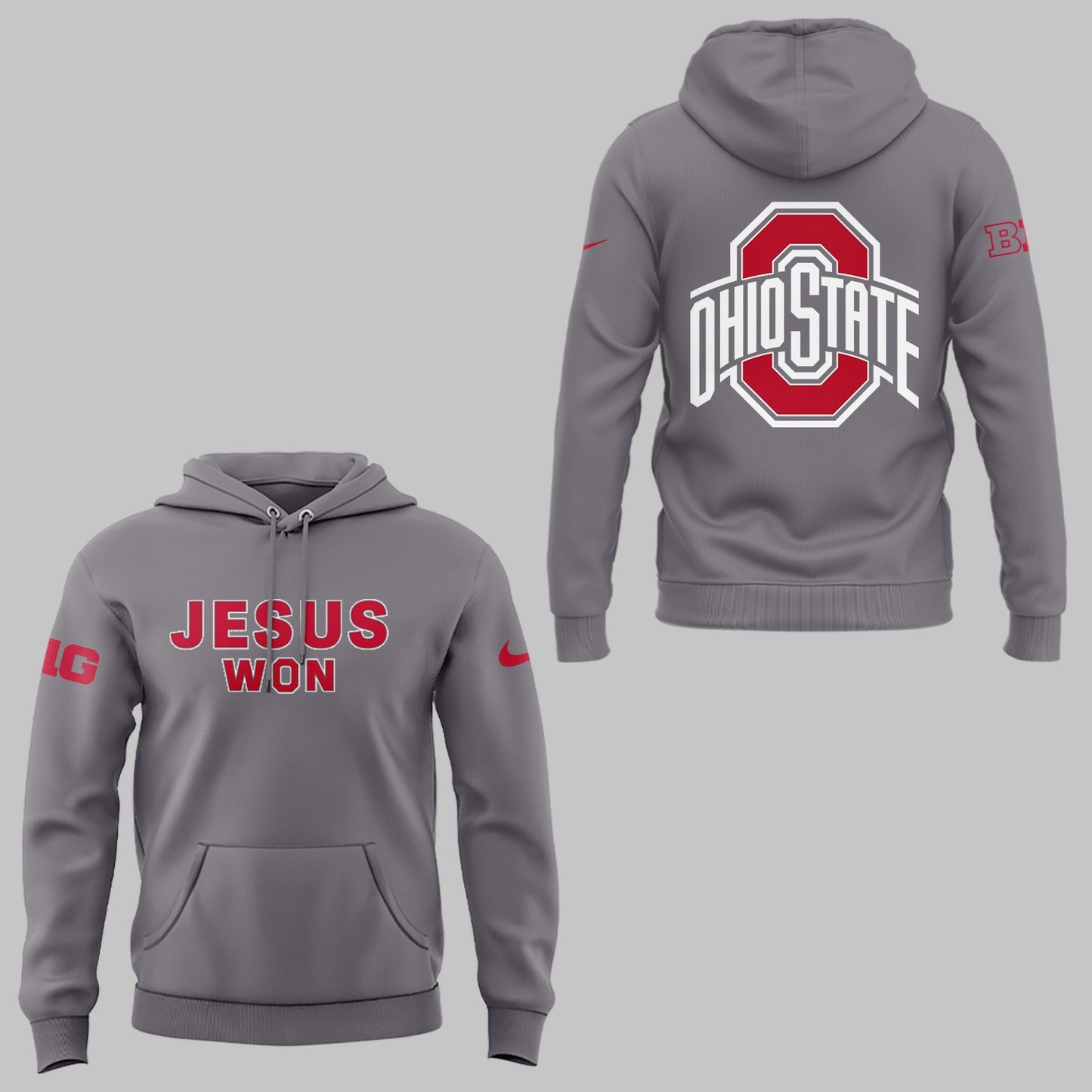 Limited Edition JESUS WON Gray Hoodie-ND090925112