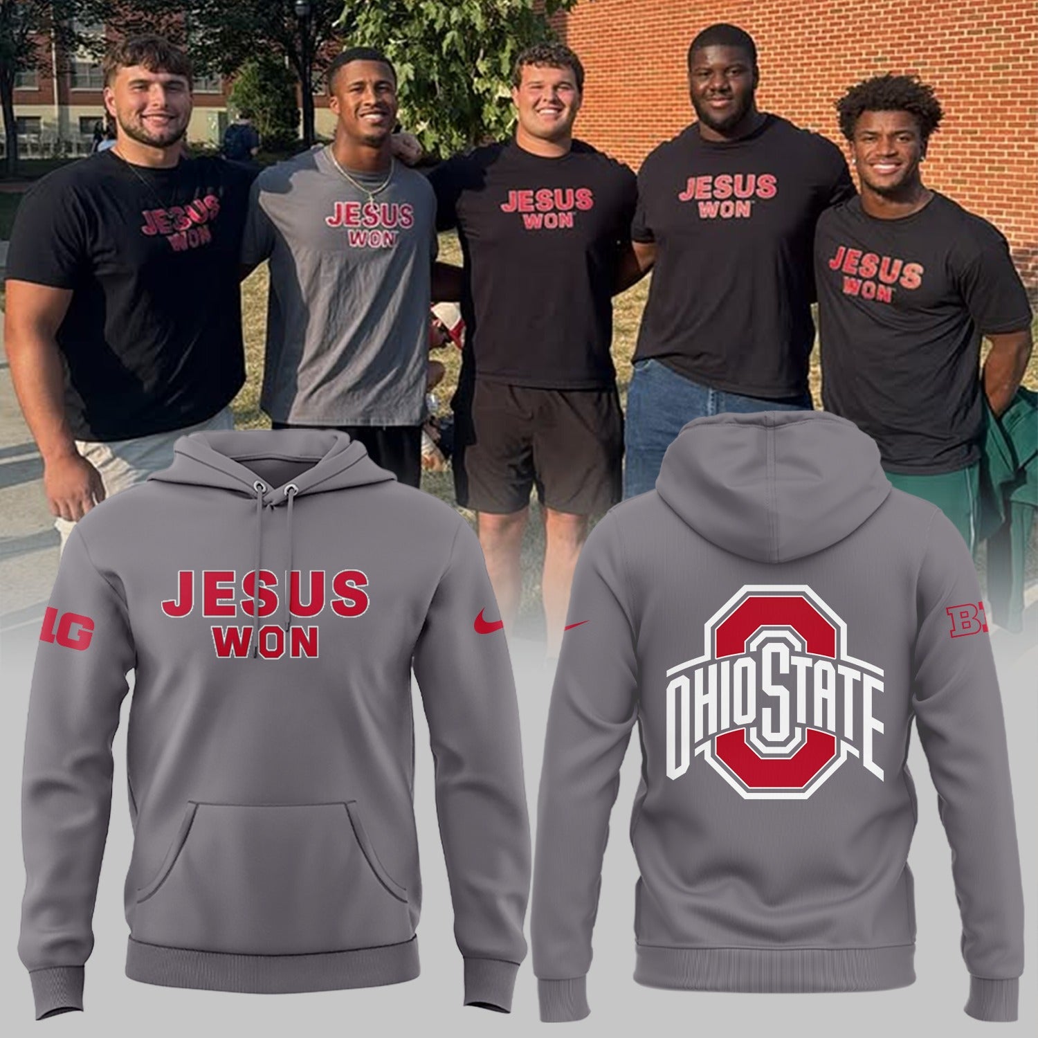 Limited Edition JESUS WON Gray Hoodie-ND090925112