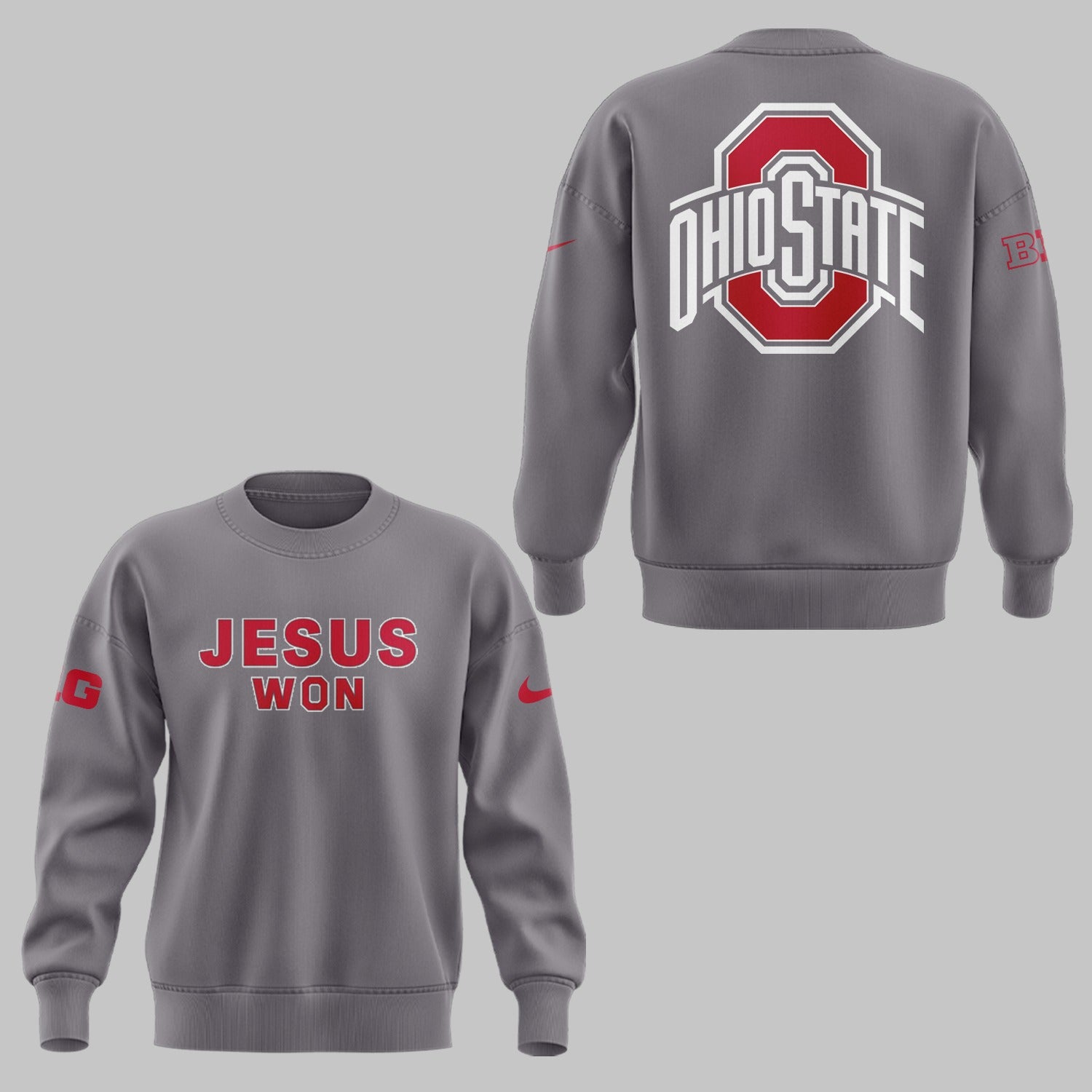 Limited Edition JESUS WON Gray Sweatshirt-ND090925113