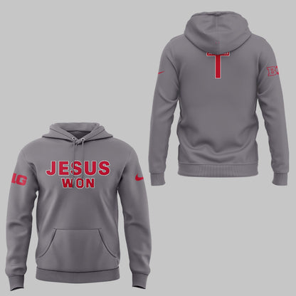 Limited Edition JESUS WON Gray Hoodie-ND090925121