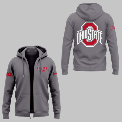 Limited Edition JESUS WON Gray Zip Hoodie-ND090925122