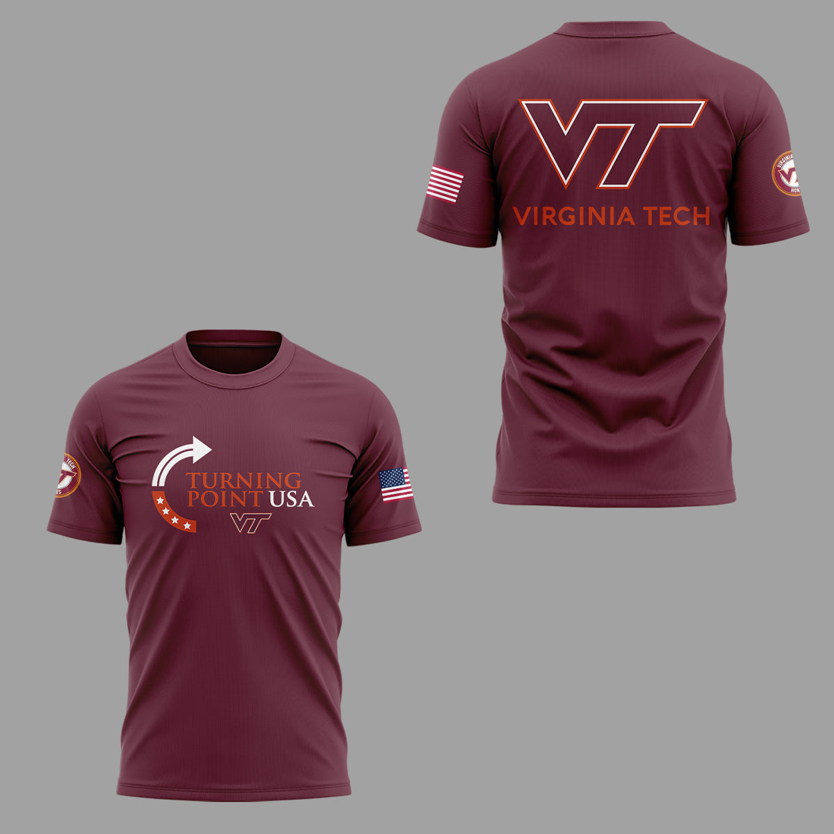 Limited Edition Virginia Tech x Turning Point USA 2025 TShirt