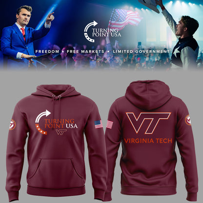 Limited Edition Virginia Tech x Turning Point USA 2025 Hoodie