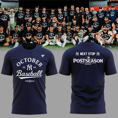 Limited Edition Yankees October Baseball Navy TShirt