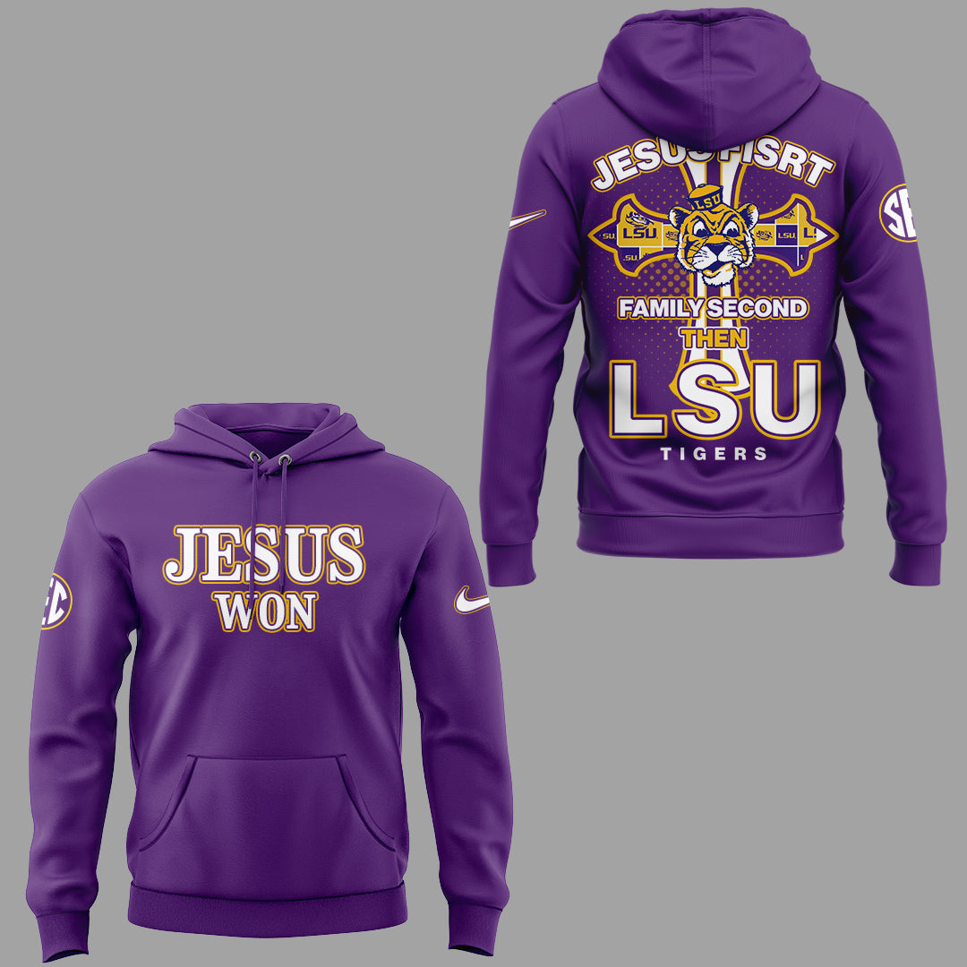 Special Edition Tigers JESUS WON Purple Hoodie-ND11042506