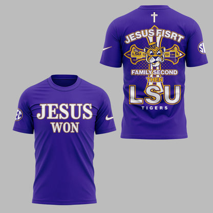 Special Edition Tigers JESUS WON Purple TShirt-ND11042510