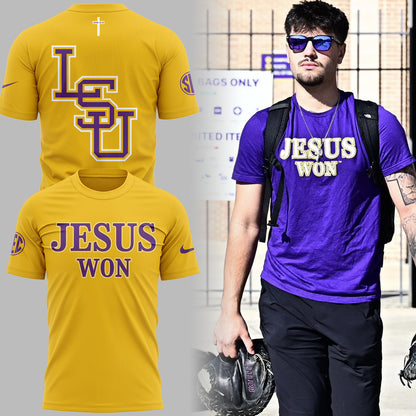 Limited Edition Tigers JESUS WON Yellow TShirt-ND11042513