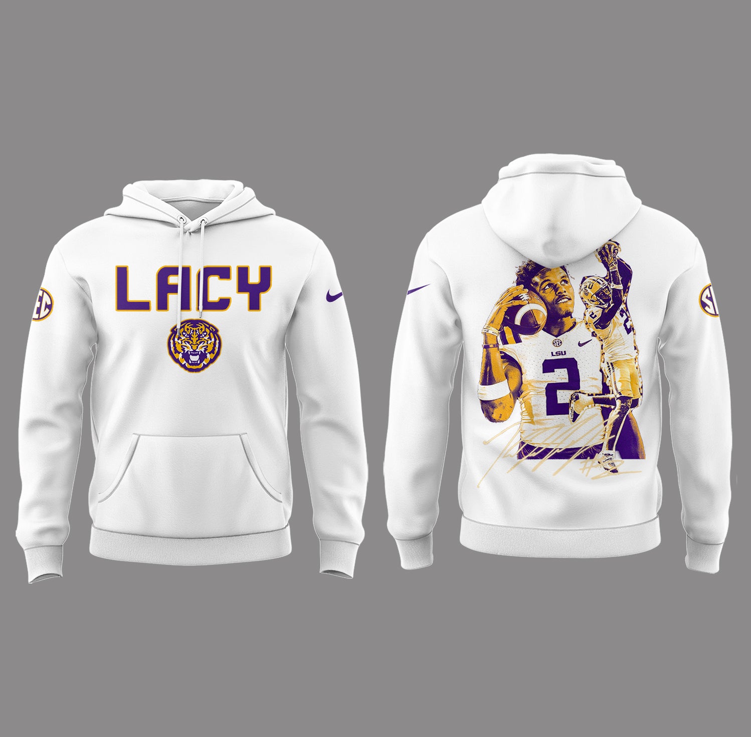 Tigers Football Limited RIP Lacy White Hoodie-PA04142508
