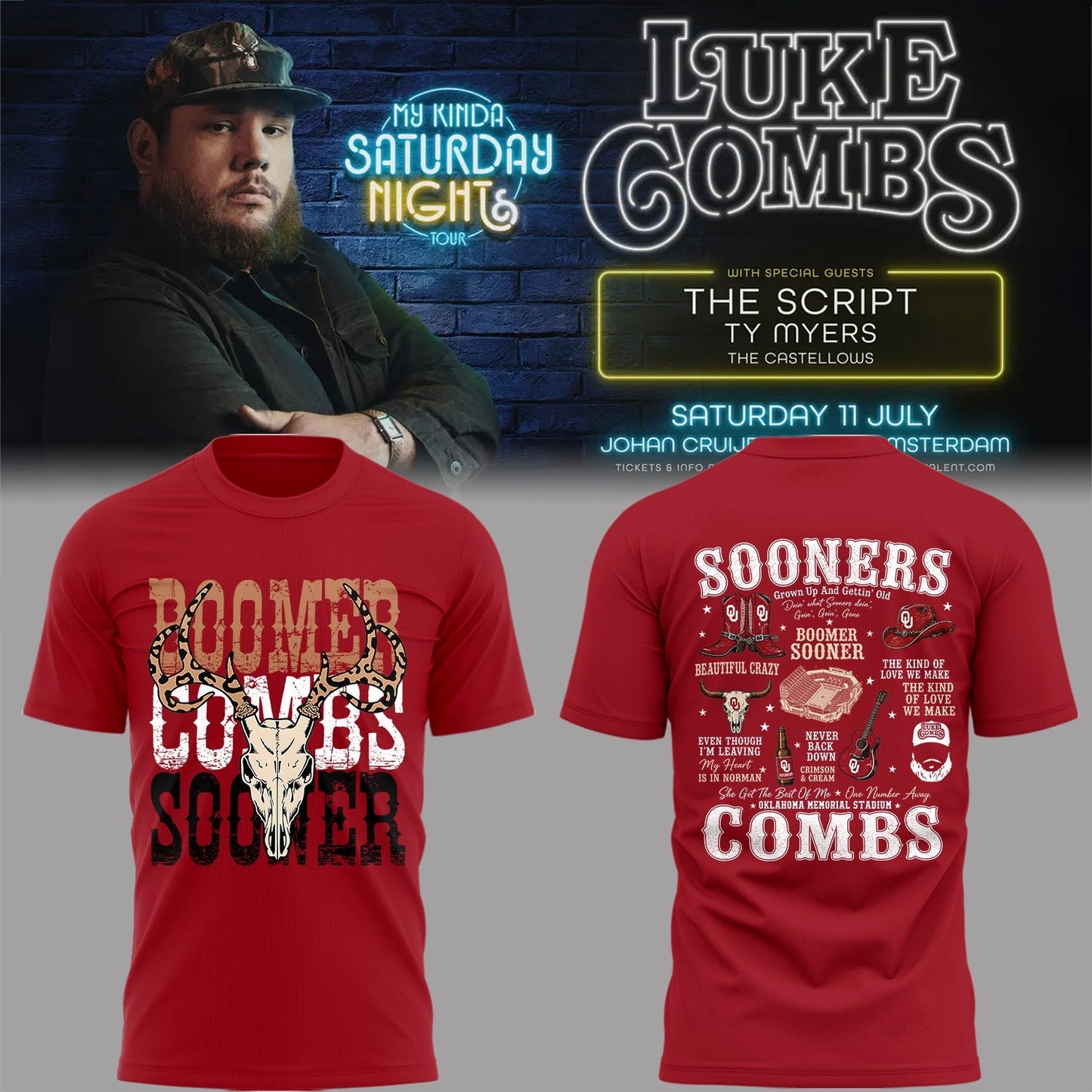 LC “My Kinda Saturday Nights Tour” Oklahoma Memorial Stadium Shirt
