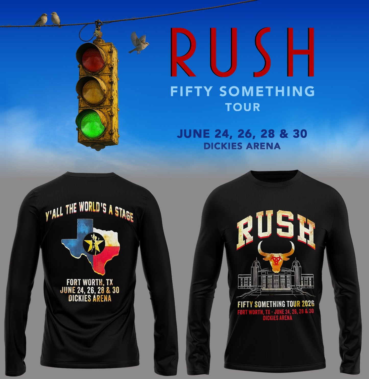 Limited Edition Fifty Something Tour At Fort Worth, Texas LONGShirt