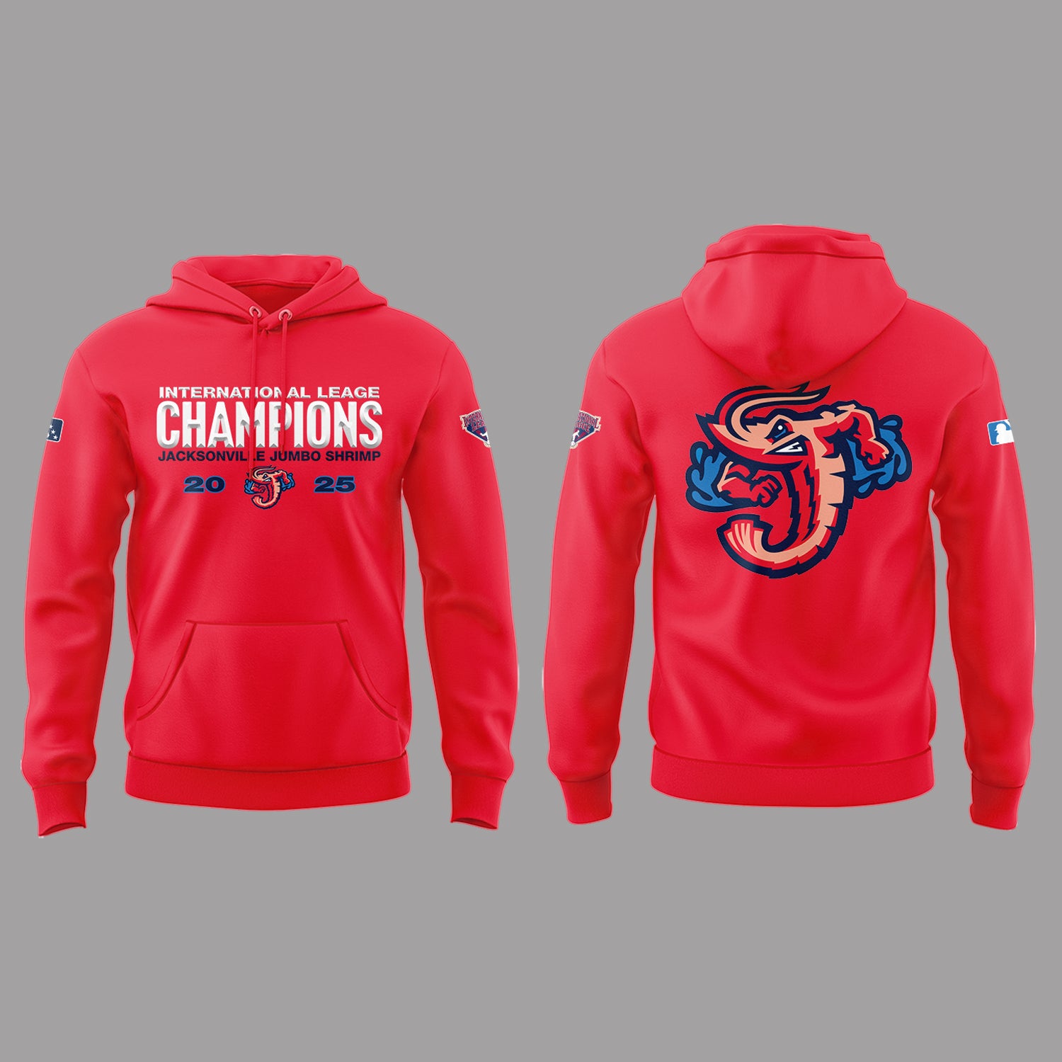 Limited Edition JaxShrimp 2025 International League Champions Hoodie-PA092625008