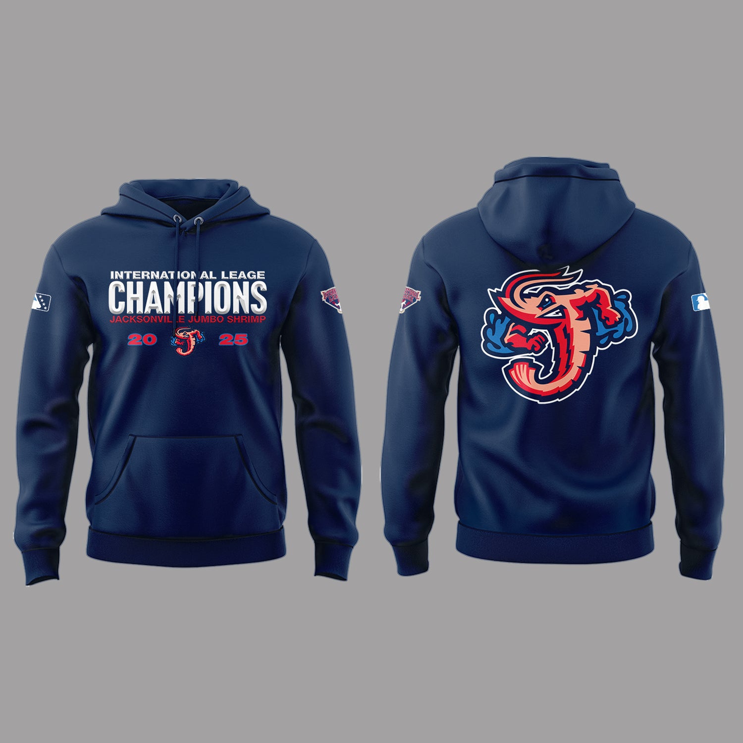 Limited Edition JaxShrimp 2025 International League Champions Hoodie-PA092625010