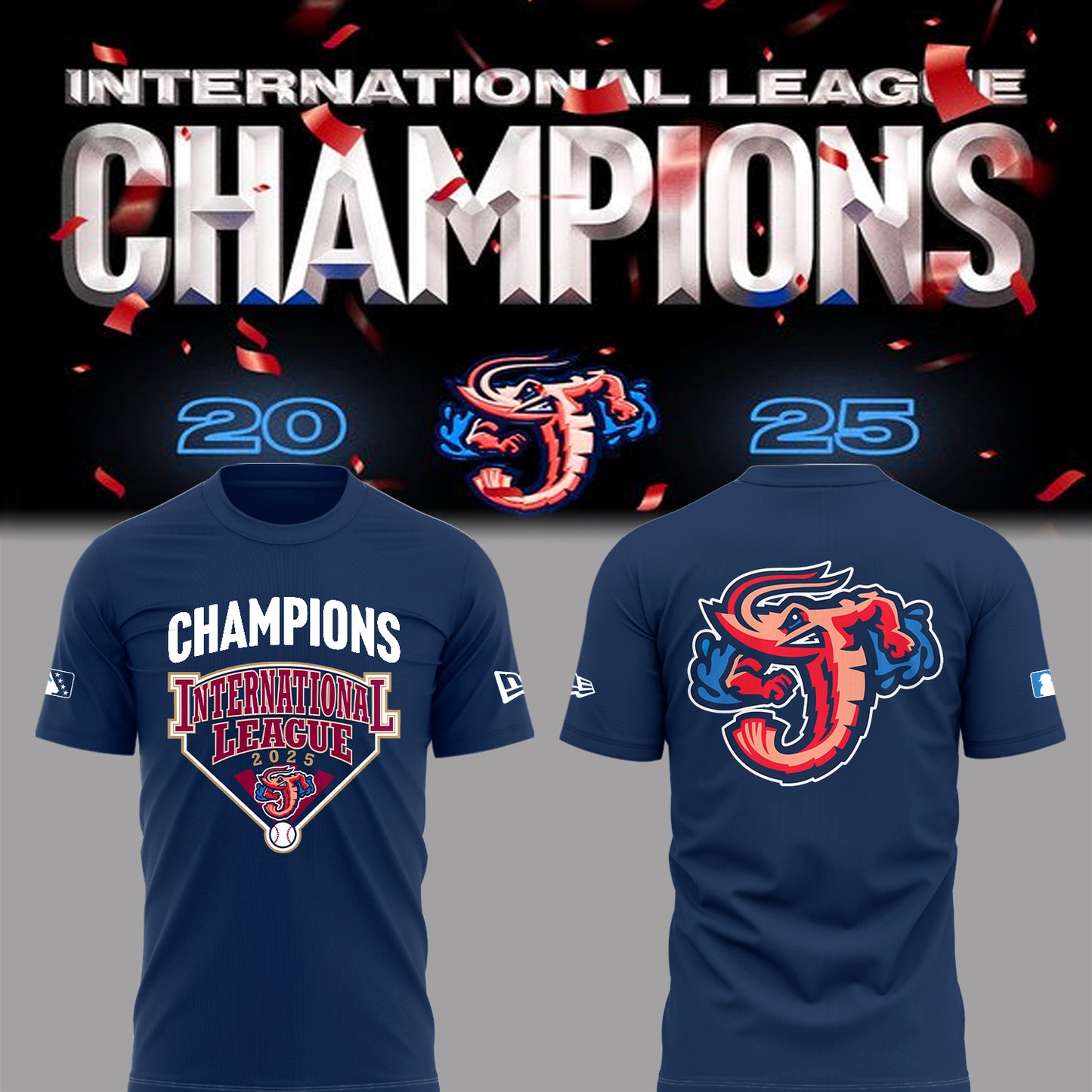 Limited Edition JaxShrimp 2025 International League Champions Tshirt-PA092625015