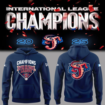 Limited Edition JaxShrimp 2025 International League Champions Hoodie-PA092625016