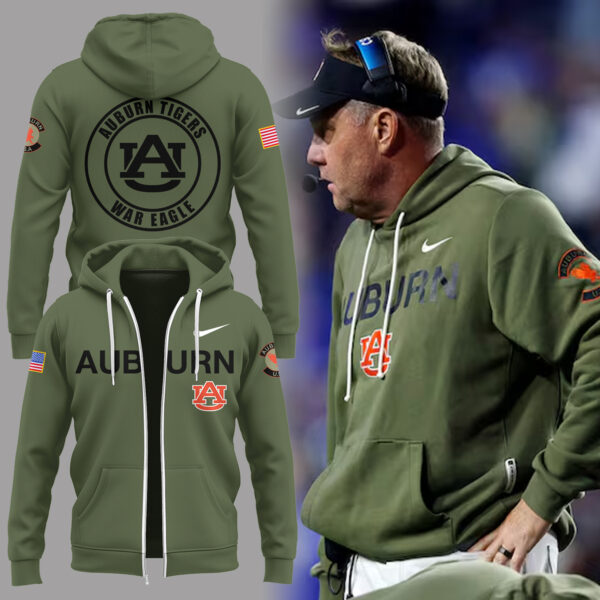 Limited Edition Auburn Veteran Zip Hoodie