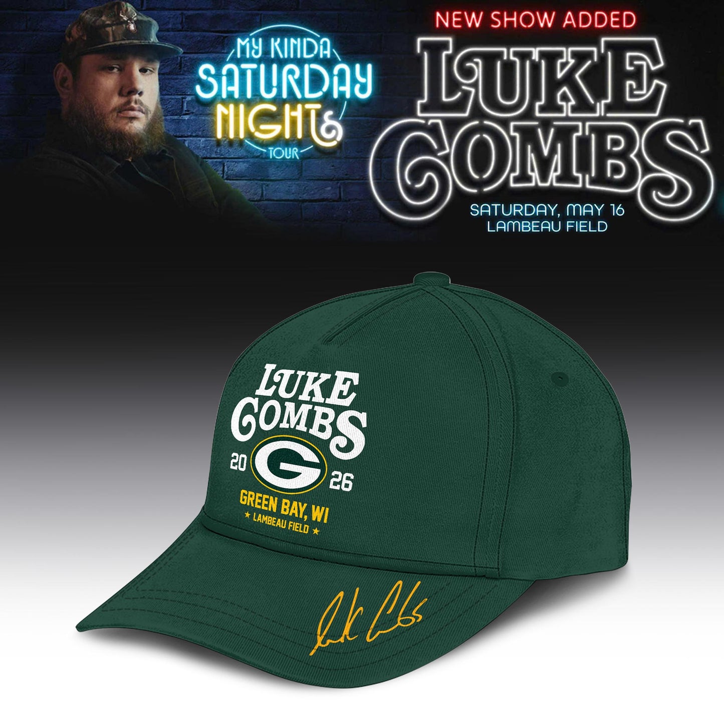 Green Bay Packers x LC My Kinda Saturday Night Tour 2026 Limited Edition Jersey