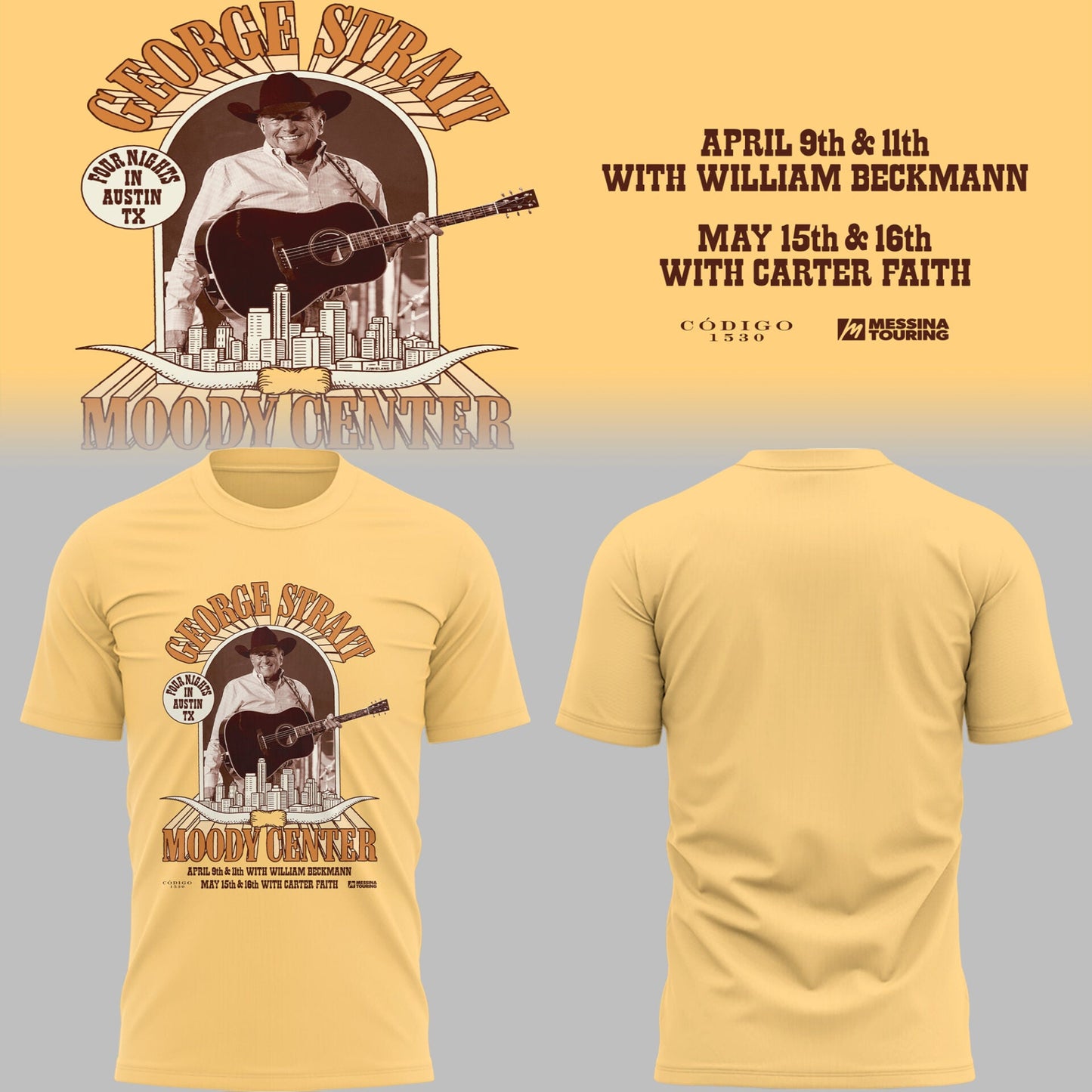 G.Strait returns to Moody Center on April 9 & 11 TShirt