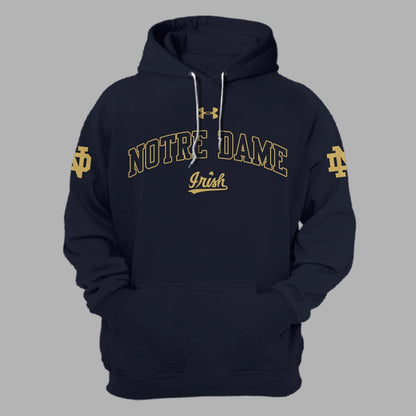 Limited Edition Notre Dame Coach Marcus Freeman Navy/Gold Hoodie