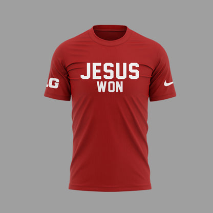 Limited Edition JESUS WON Red TShirt 2024-PU082924501