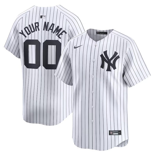 New York Yankees Nike White Home Limited Custom Jersey-PU091324358